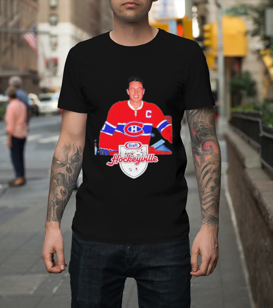 Jean Béliveau Montreal Canadiens Kraft Hockeyville Canadiens Logo Vintage Hockey T-Shirt