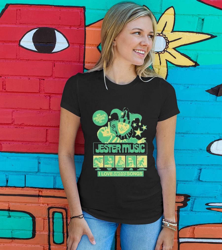 Jester Music My Favorite Genre Is The Garden Jethro Tull Return To Forever The Dead I Love Silly Songs T-Shirt