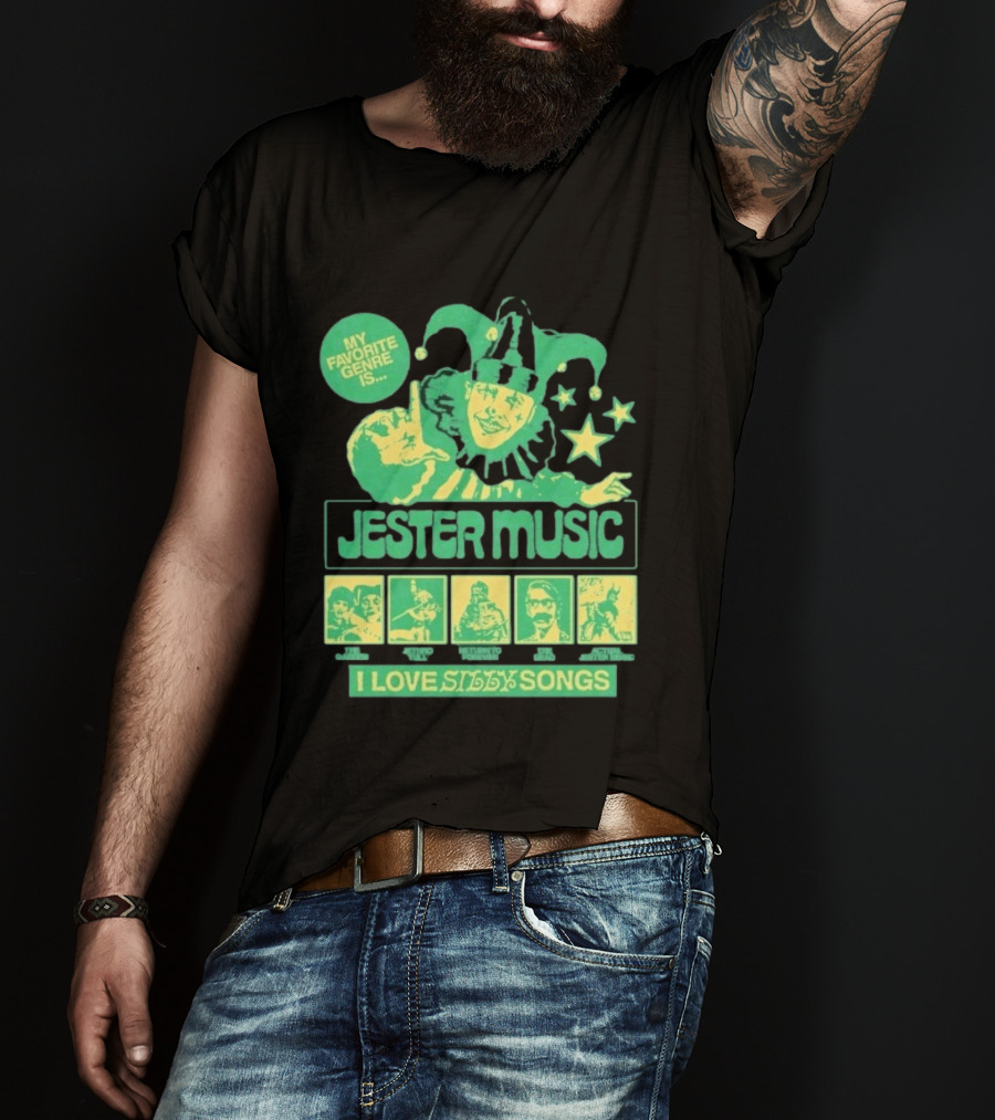 Jester Music My Favorite Genre Is The Garden Jethro Tull Return To Forever The Dead I Love Silly Songs T-Shirt