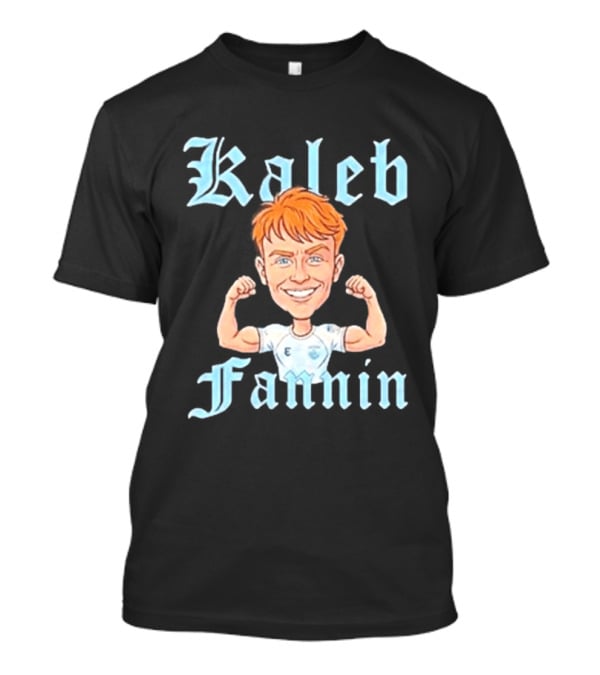 Kaleb Fannin Cartoon Character Flexing Muscles T-Shirt