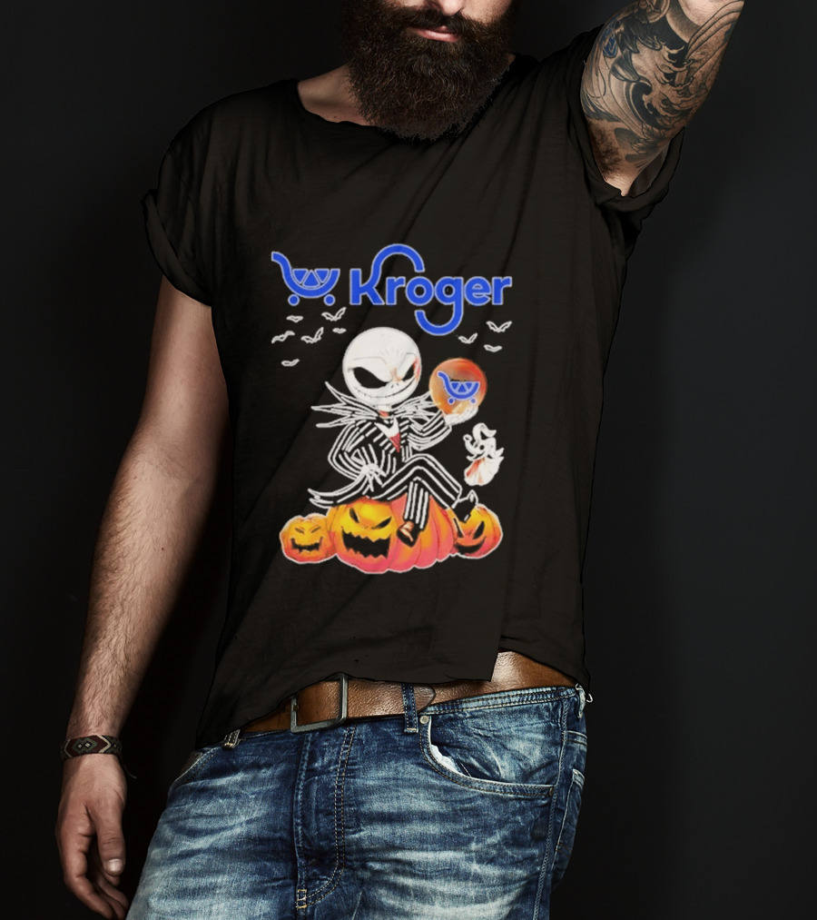 Kroger Jack Skellington Zero Halloween Pumpkin Balloons T-Shirt