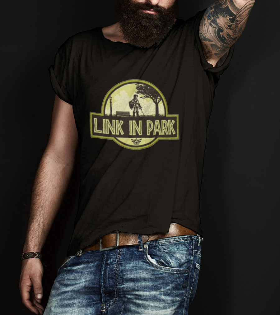 Link In Park Sword And Shield Hero Outdoors Scene T-Shirt