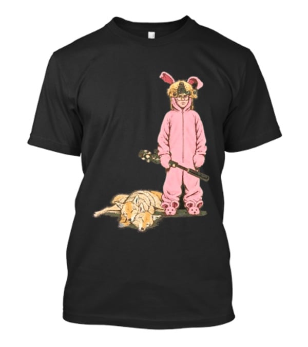 Pink Nightmare Bunny Suit Coyote Hunting Sniper T-Shirt
