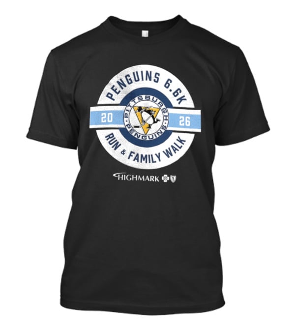 Pittsburgh Penguins 2026 Penguins 6.6k Run Family Walk Highmark T-Shirt