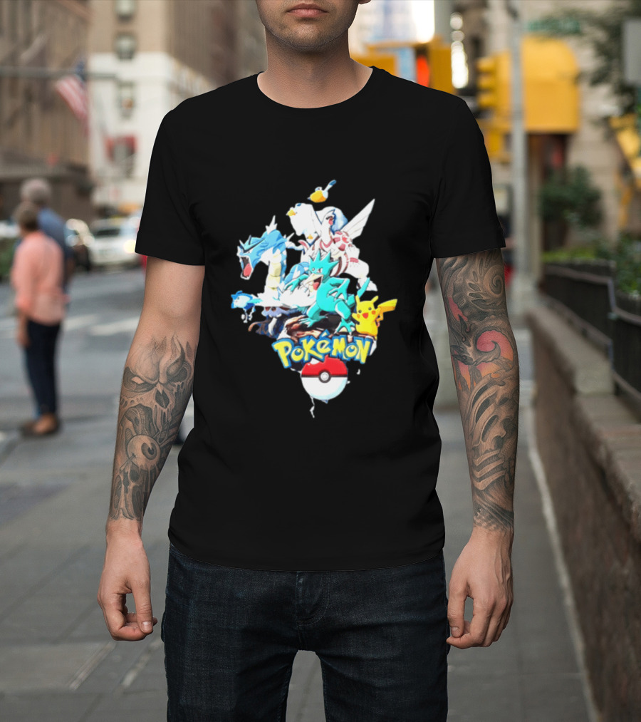 Pokemon Pikachu Gyarados Ralts Golduck Pelipper Dialga Poke Ball T-Shirt