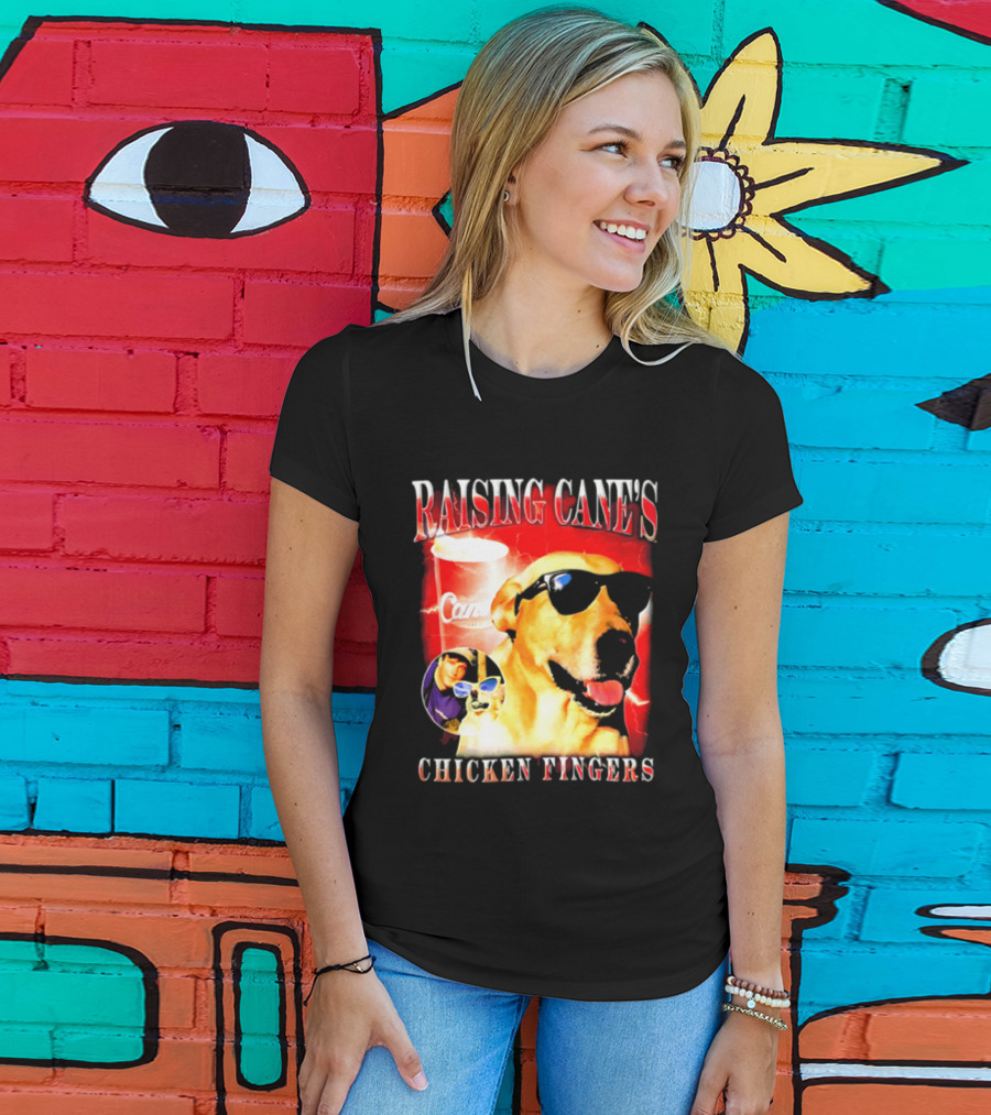 Raising Cane's Labrador Sunglasses Cup Chicken Fingers T-Shirt