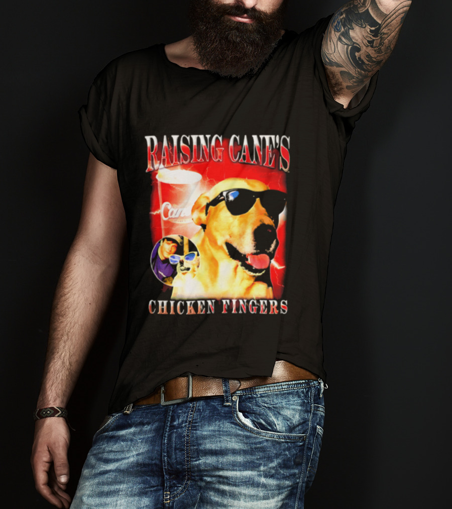 Raising Cane's Labrador Sunglasses Cup Chicken Fingers T-Shirt
