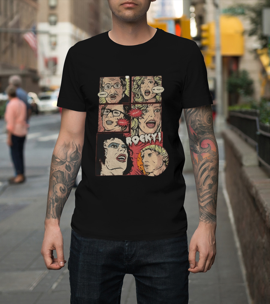 Rocky Horror Picture Show Comic Style Frank N Furter Janet Dr. Scott Brad T-Shirt