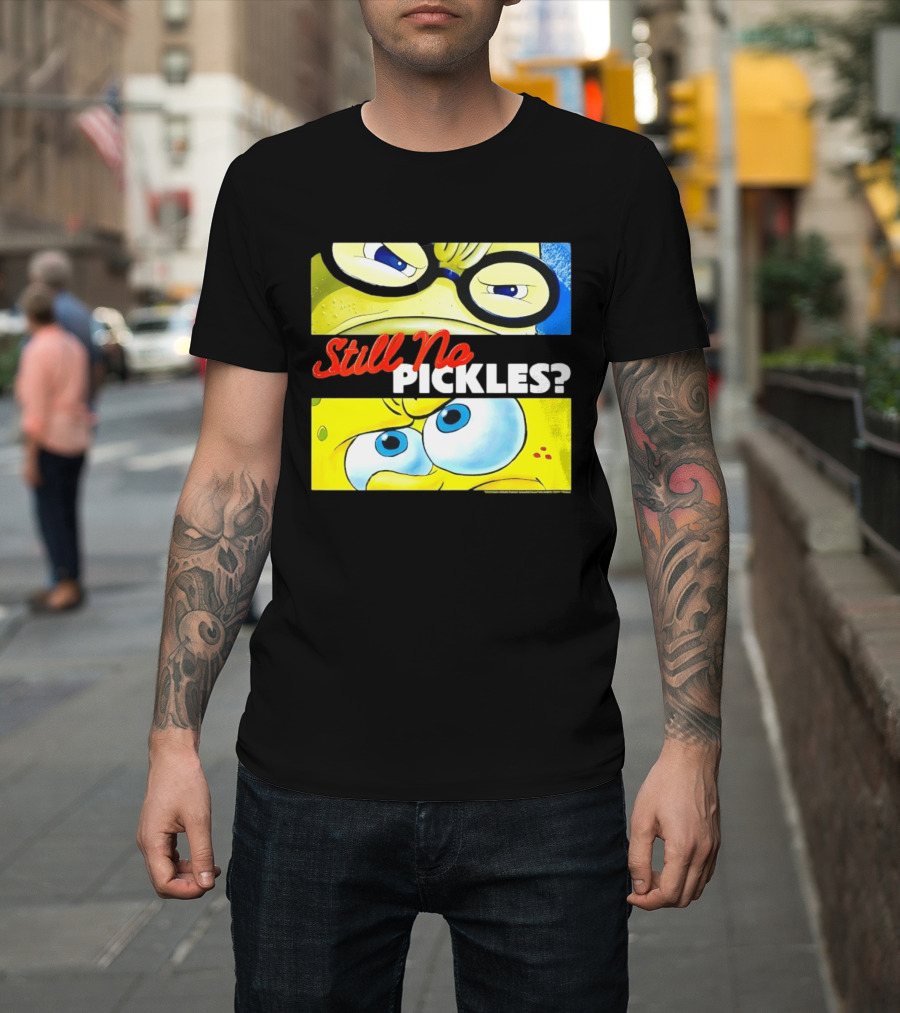 SpongeBob SquarePants Still No Pickles Nickelodeon Eyes Close Up T-Shirt