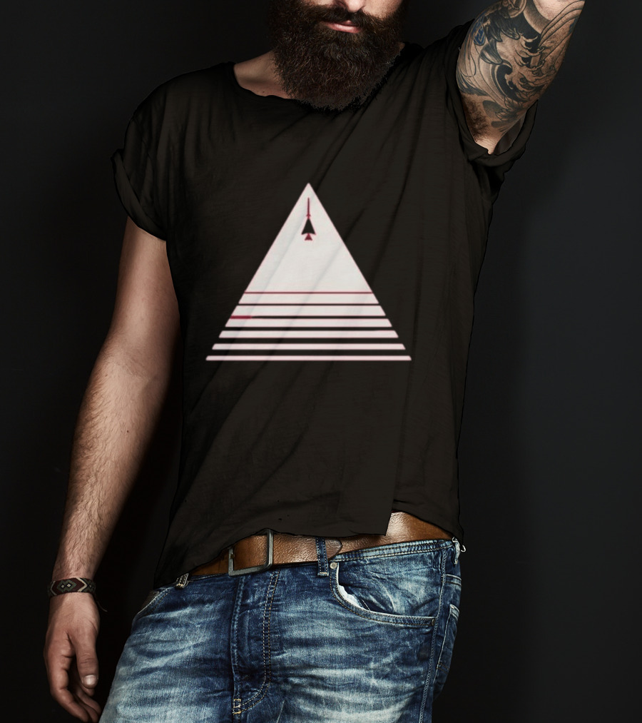 Stuart Fails To Save The Universe Stuart Bloom Jet Airplane Triangle Pyramid T-Shirt