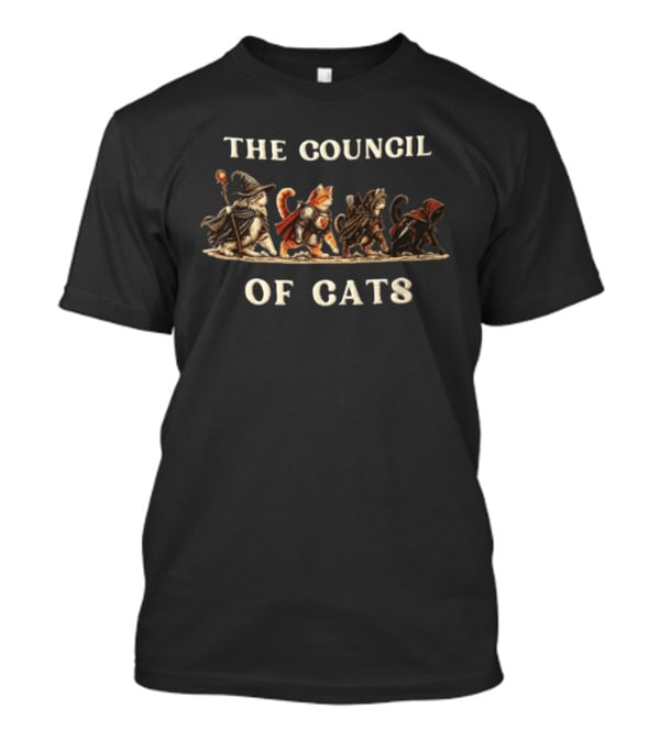 The Council Of Cats Adventurers In Medieval Fantasy Outfits T-Shirt