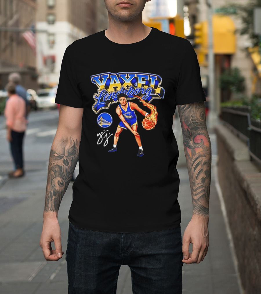 Vaxfi Lendeborg Golden State Warriors Basketball Flame Player T-Shirt