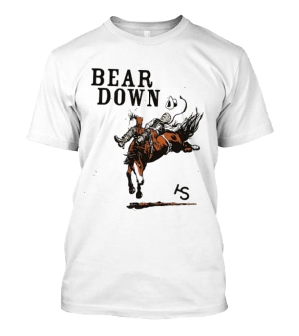 Bear Down Cowboy Rodeo Bucking Horse 15 T-Shirt