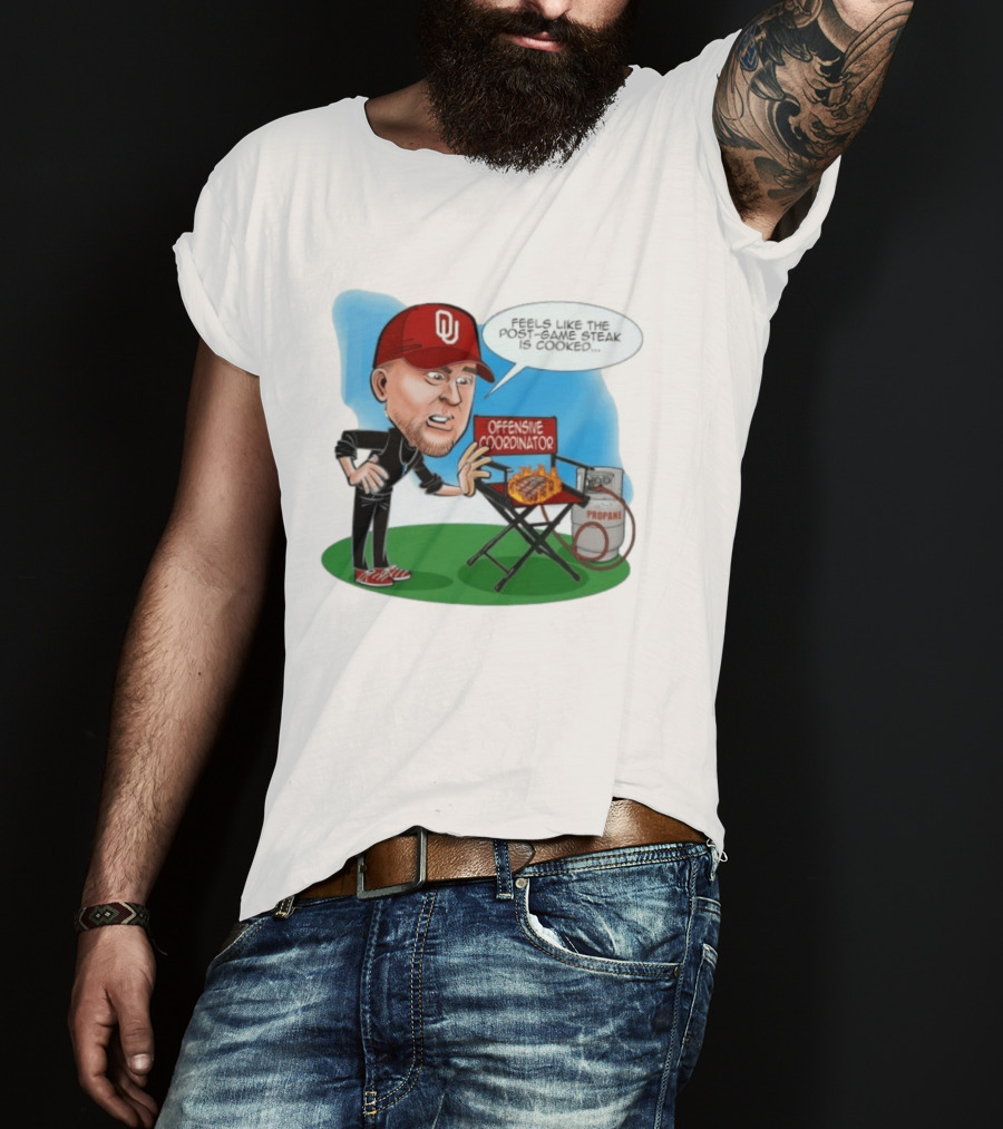 Brent Venables Oklahoma Sooners Offensive Coordinator Cartoon Steak Propane T-Shirt