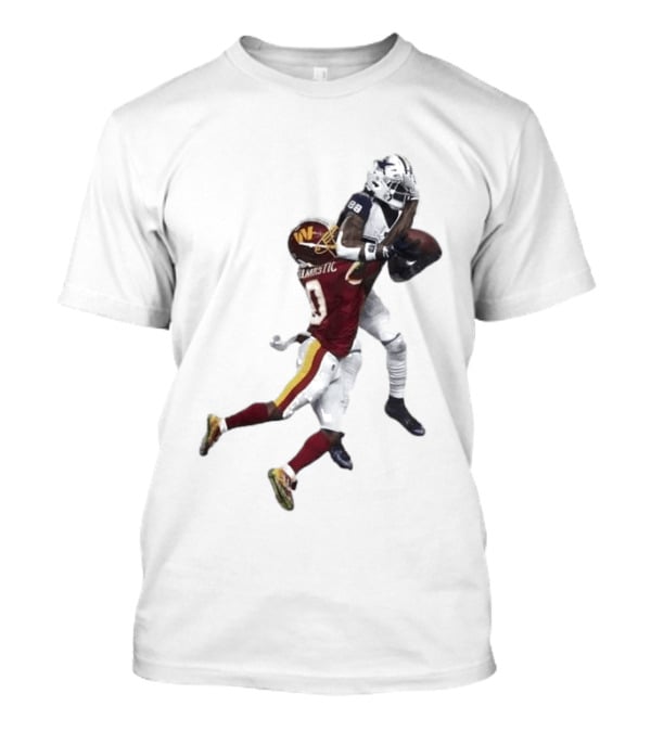 Ceedee Lamb Dak Prescott Record Breaking Touchdown Dallas Washington Football Moment T-Shirt