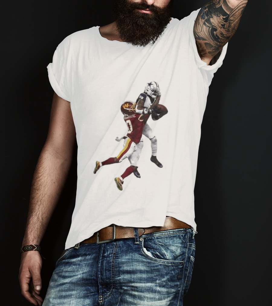 Ceedee Lamb Dak Prescott Record Breaking Touchdown Dallas Washington Football Moment T-Shirt