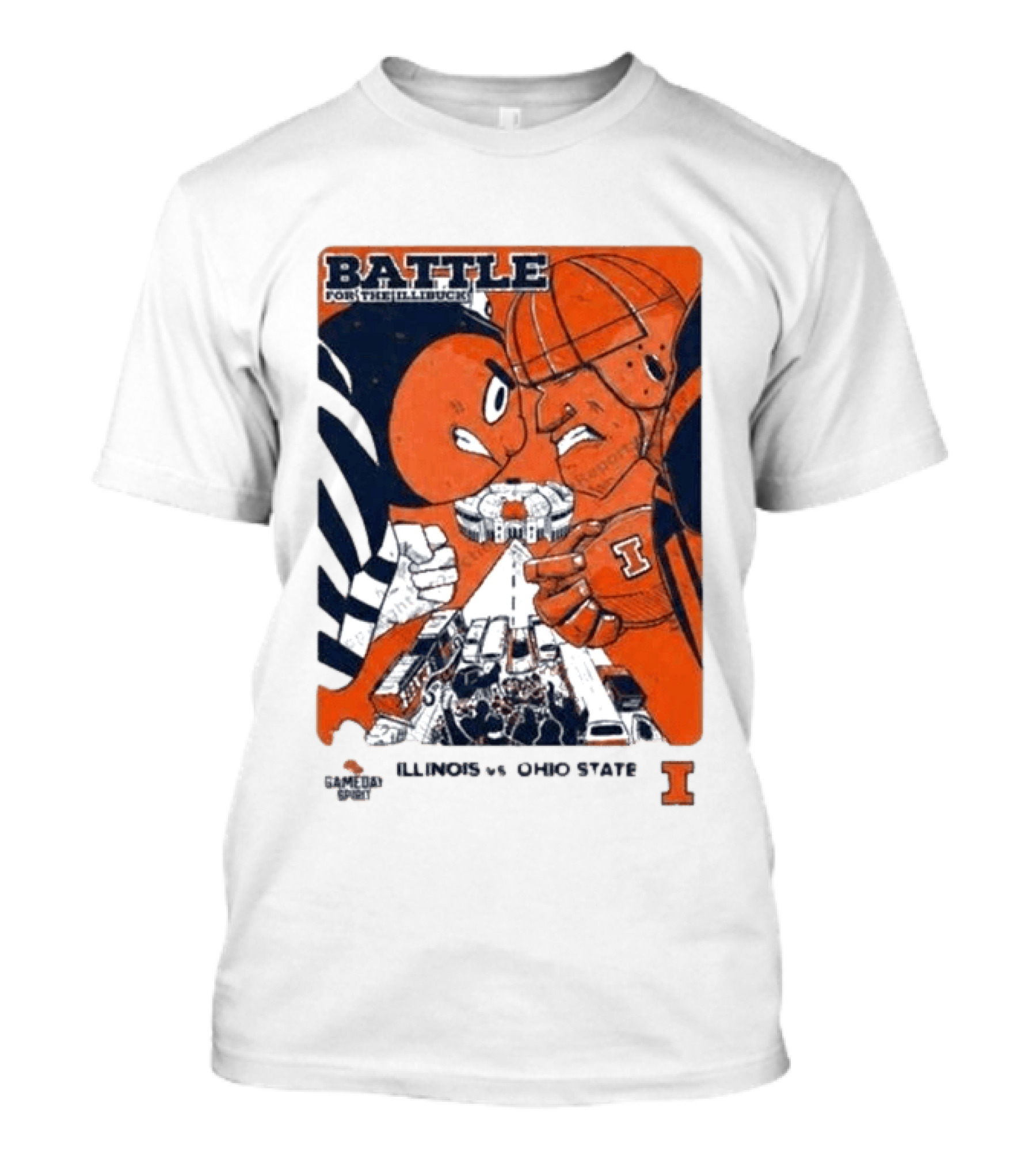 Battle For The Illibuck Illinois Vs Ohio State NCAA College Football 2026 Ohio Stadium T-Shirt