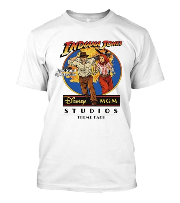 Indiana Jones Epic Stunt Spectacular Disney MGM Studios Theme Park T-Shirt