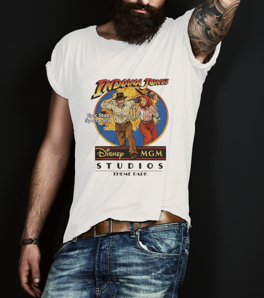 Indiana Jones Epic Stunt Spectacular Disney MGM Studios Theme Park T-Shirt