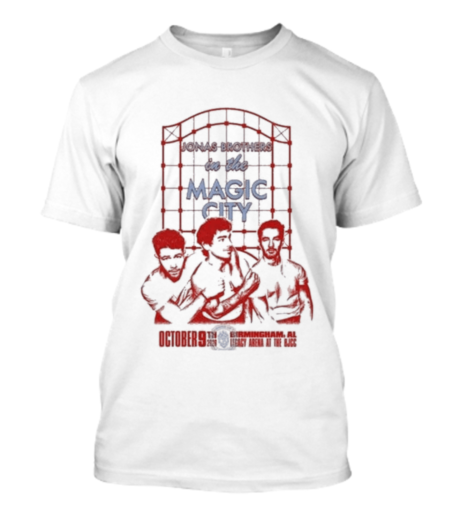 Jonas Brothers Burning Up Tour Birmingham Alabama Magic City T-Shirt