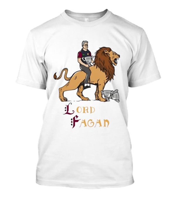 Lord Fagan Brisbane Lions 2024 Premiership Trophy Holder Riding Lion T-Shirt