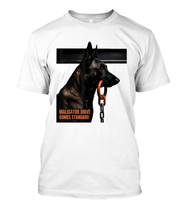 Maligator Drive Comes Standard Belgian Malinois Iron Bar Handler T-Shirt