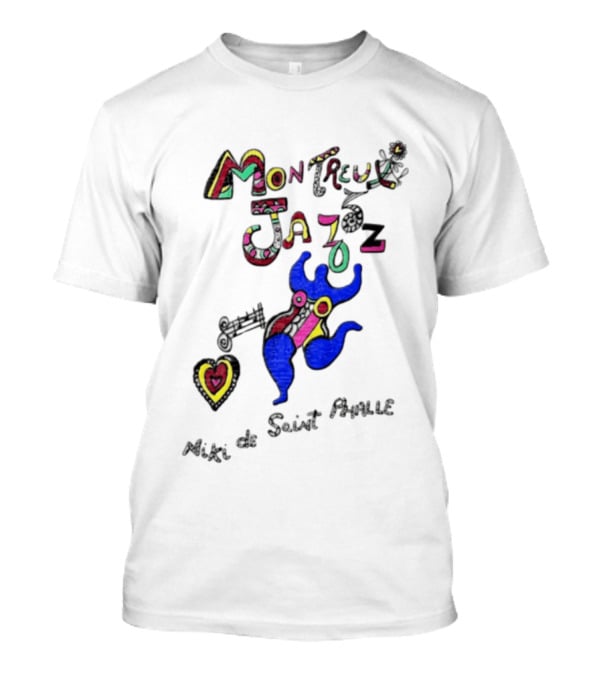 Montreux Jazz Niki De Saint Phalle Colorful Dancing Figure Music T-Shirt