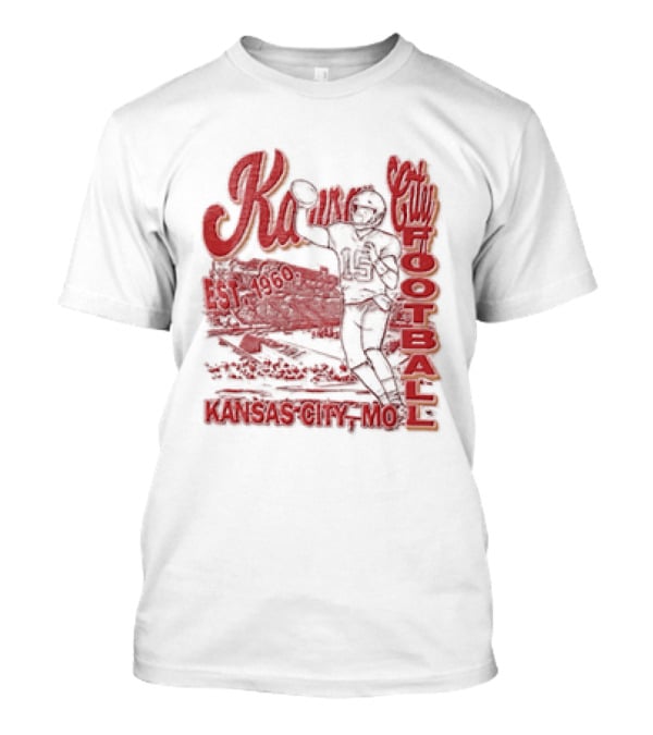 Kansas City Chiefs Football 1960 Patrick Mahomes Quarterback Kansas City MO T-Shirt