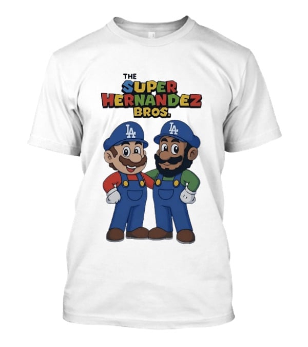 The Super Hernandez Bros Los Angeles Dodgers LA Cap Characters T-Shirt