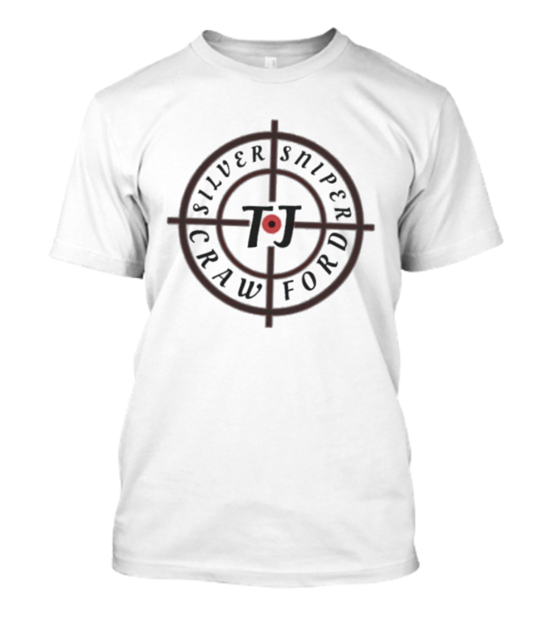 TJ Silver Sniper Crawford Bullseye Shooting Sports Target T-Shirt