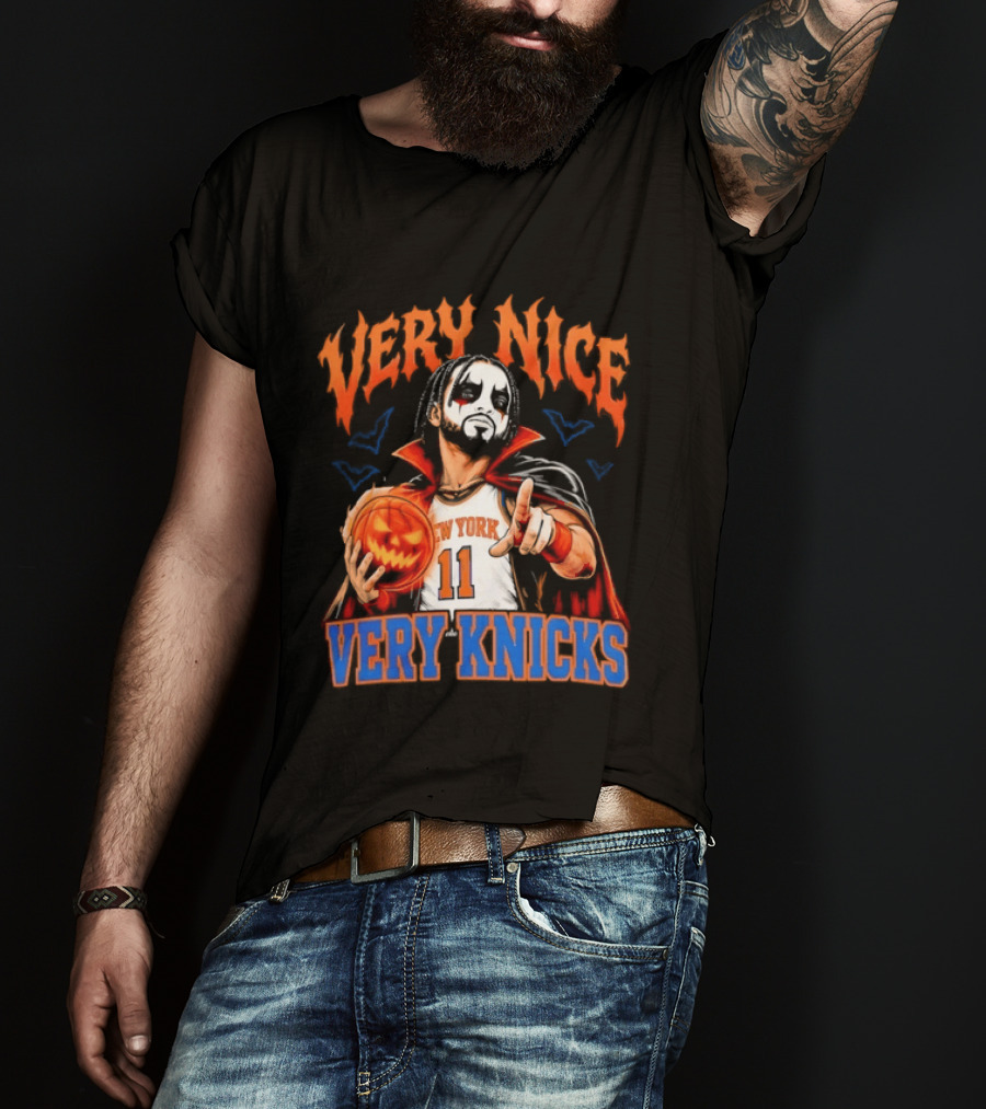 Jalen Brunson New York 11 Very Nice Very Knicks Halloween T-Shirt