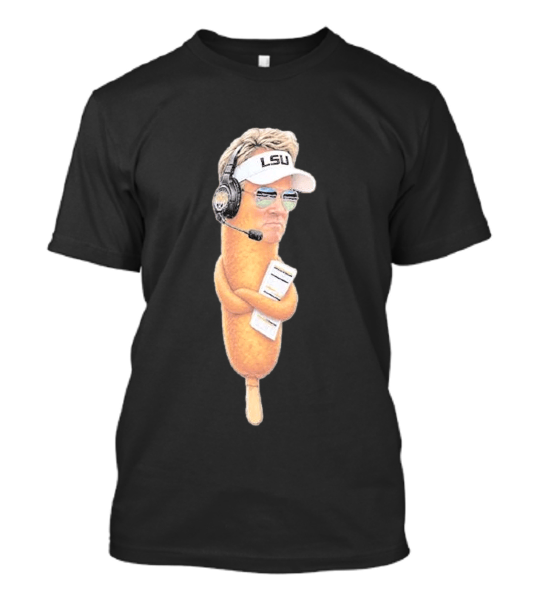 Lane Kiffin Ole Miss LSU Football Meme Corn Dog Headset T-Shirt