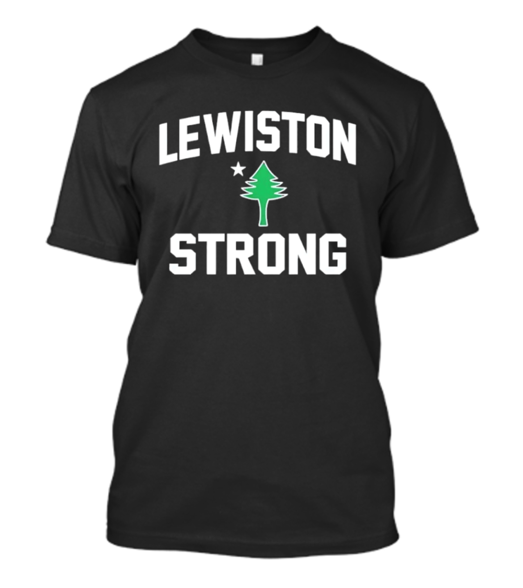 Lewiston Strong Maine Pine Tree Symbol Unity T-Shirt