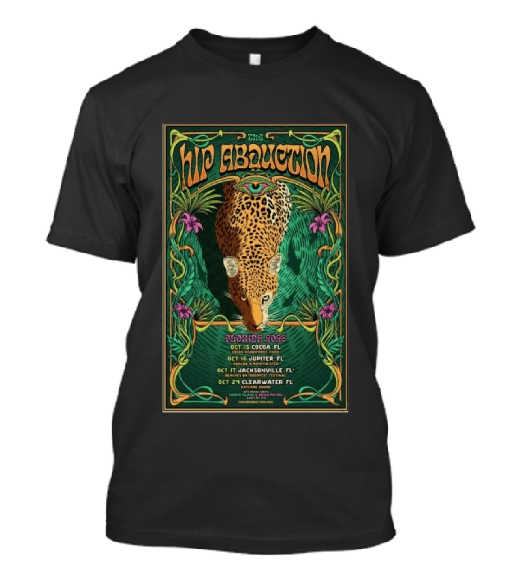 The Hip Abduction Tour Florida 2026 Abacoa Amphitheater Jupiter Oct 16 Leopard T-Shirt