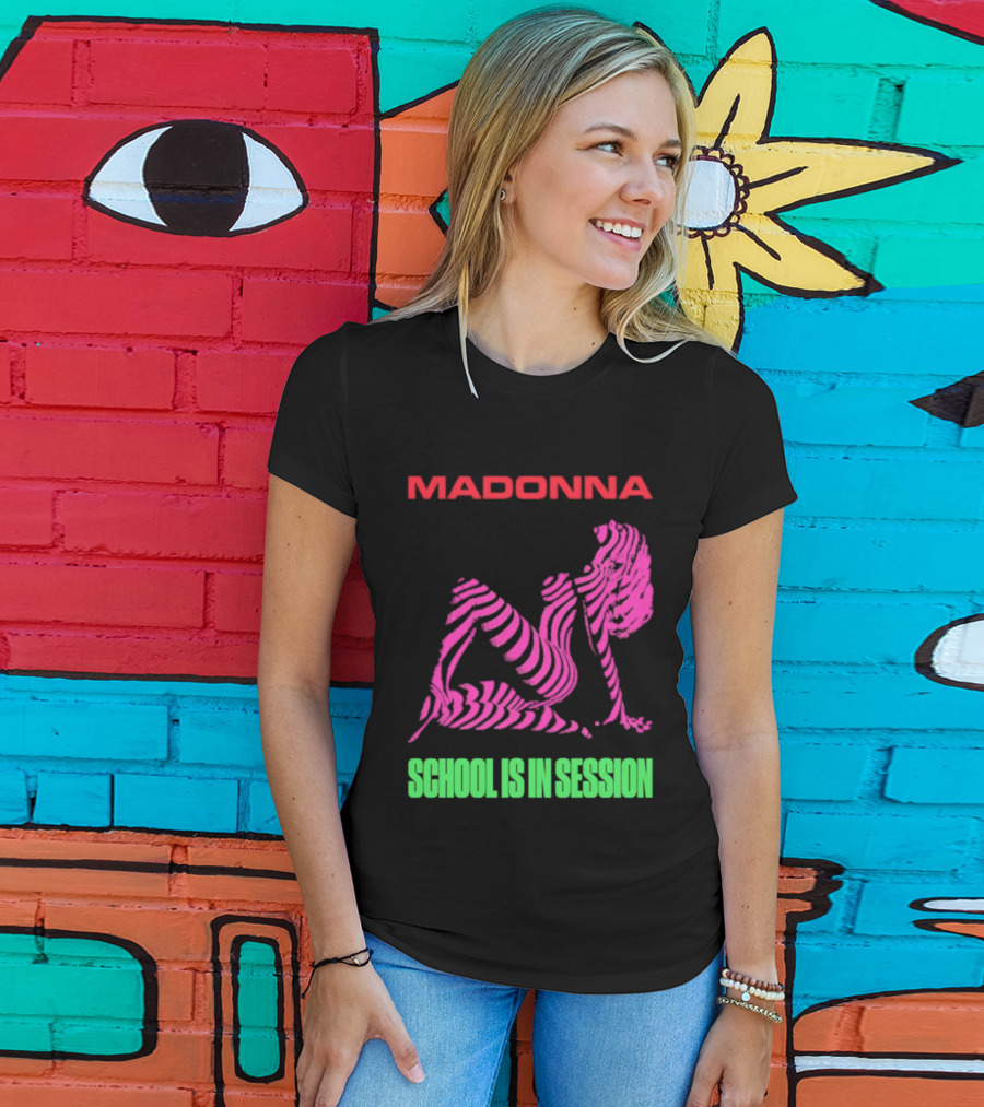 Madonna School Is In Session Pink T-Shirt