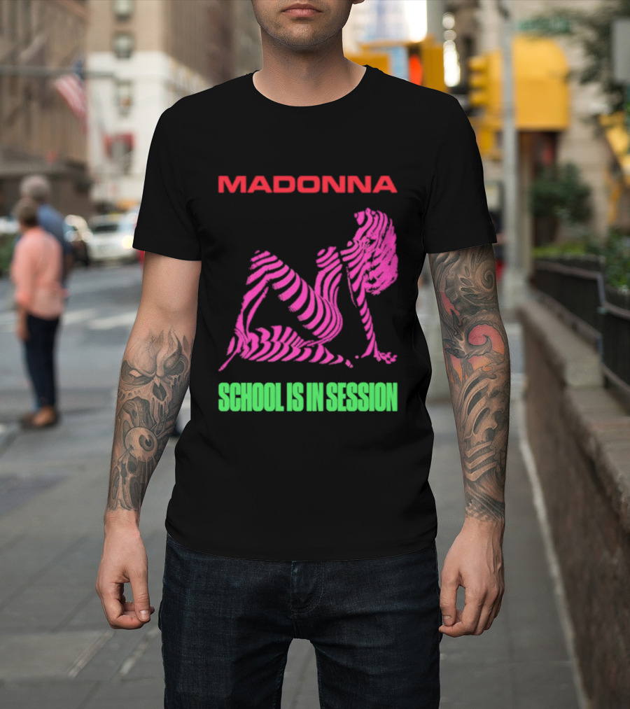 Madonna School Is In Session Pink T-Shirt