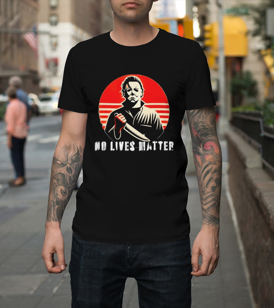 Michael Myers No Lives Matter Knife Icon Horror Movie T-Shirt