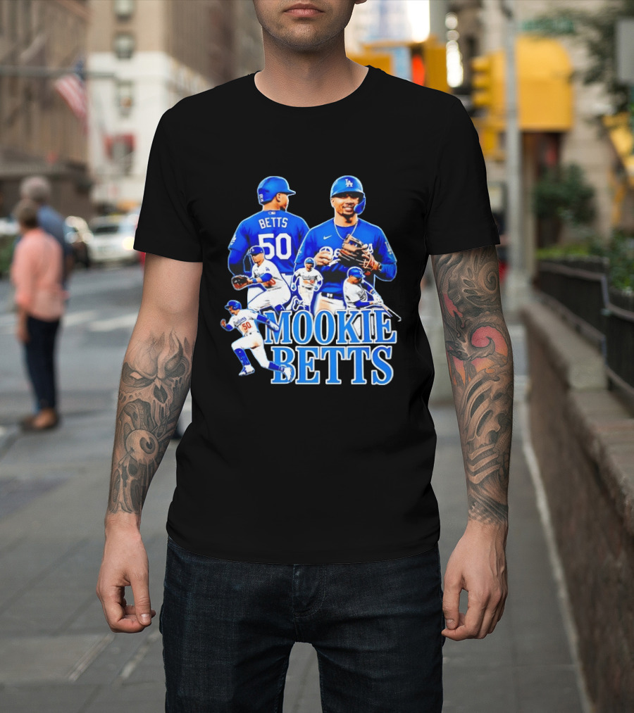Mookie Betts 50 Los Angeles Dodgers MLB Players T-Shirt