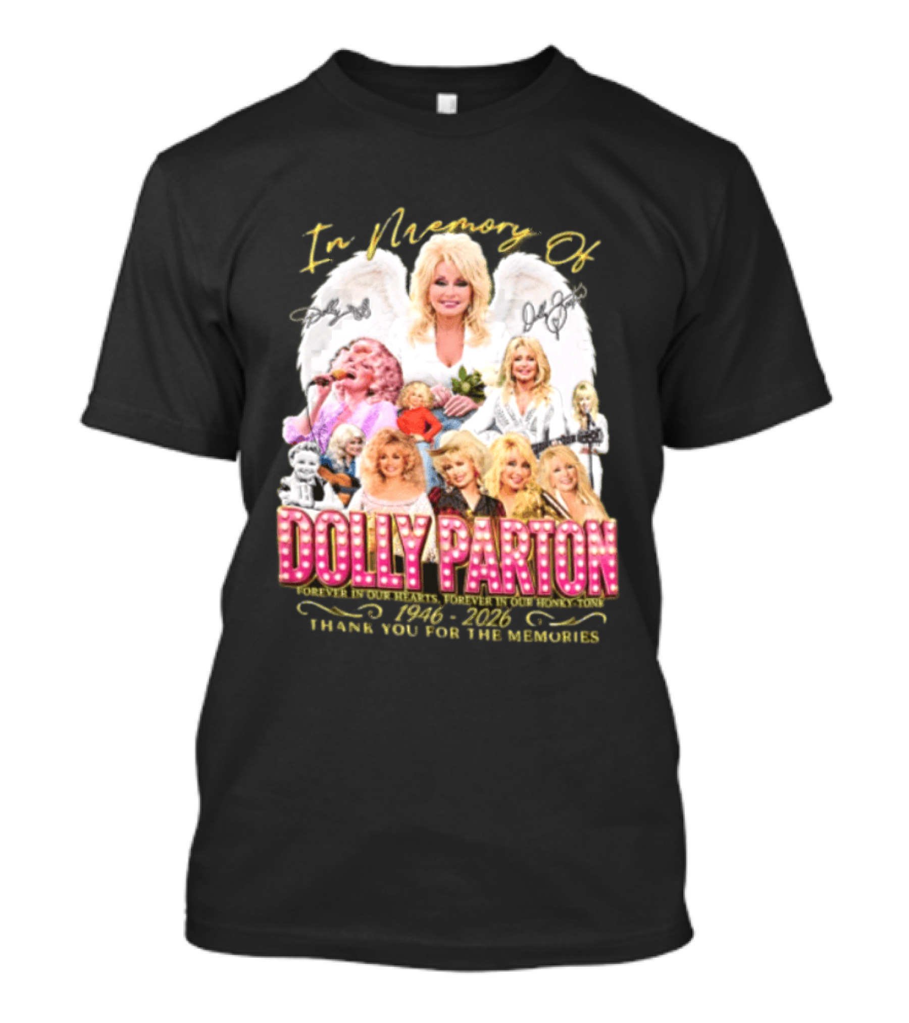 In Memory Of Dolly Parton 1946 2022 Thank You For The Memories T-Shirt