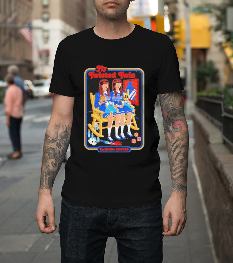 My Twisted Twin The Soska Sisters Horror Creepy Doll Rocking Chair T-Shirt