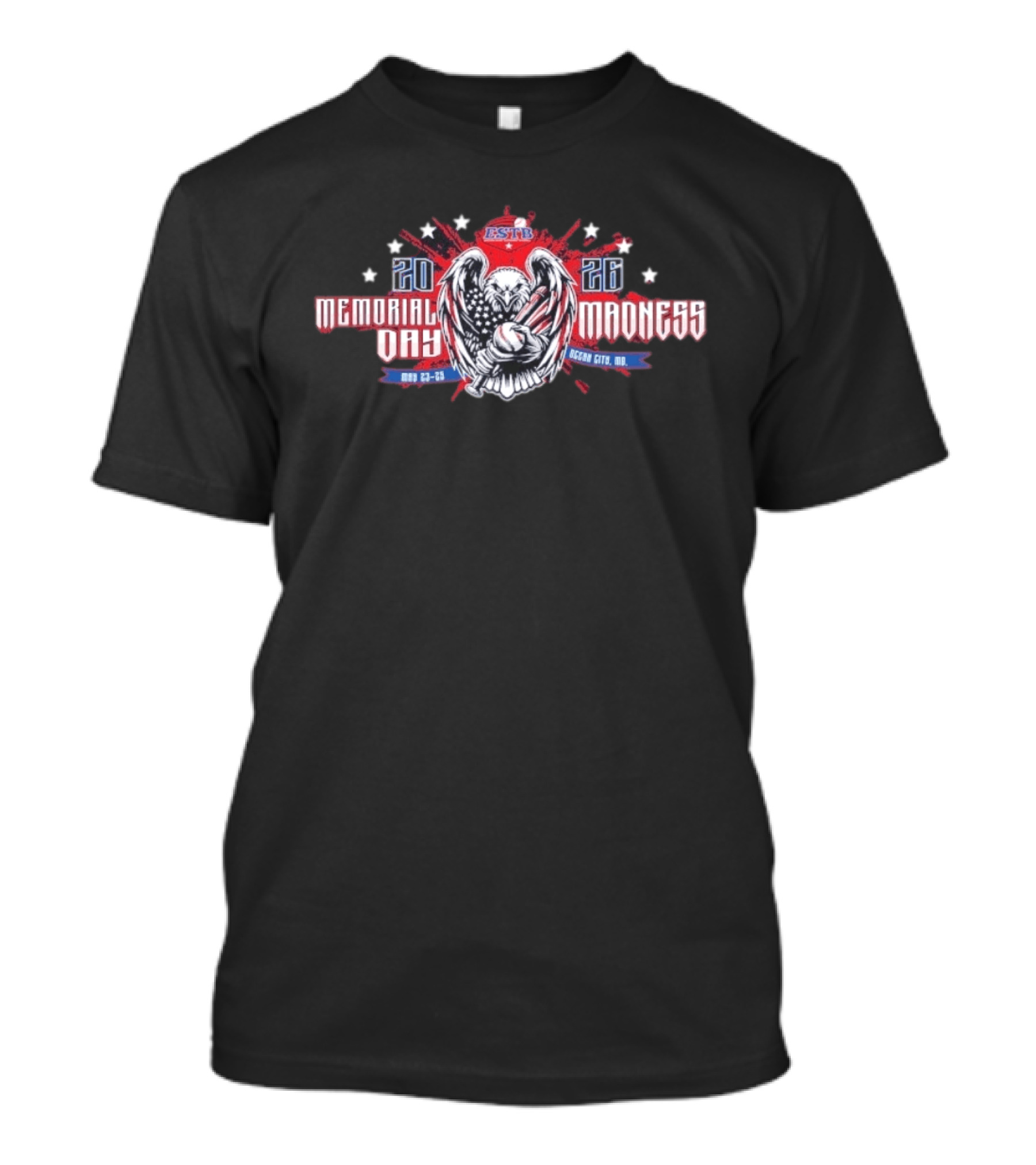 ESTB Memorial Day Madness 2026 Ocean City MD May 23 25 Eagle Basketball Stars T-Shirt