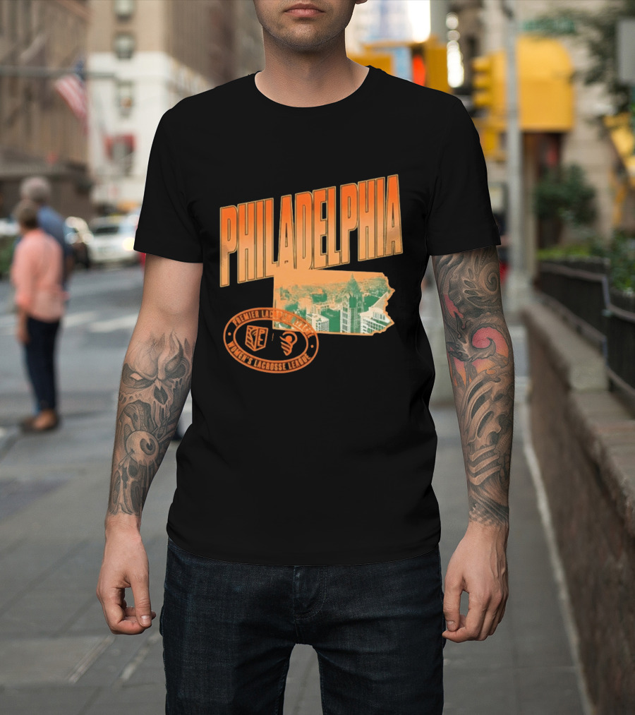 Philadelphia Premier Lacrosse League Women's Lacrosse Skyline T-Shirt