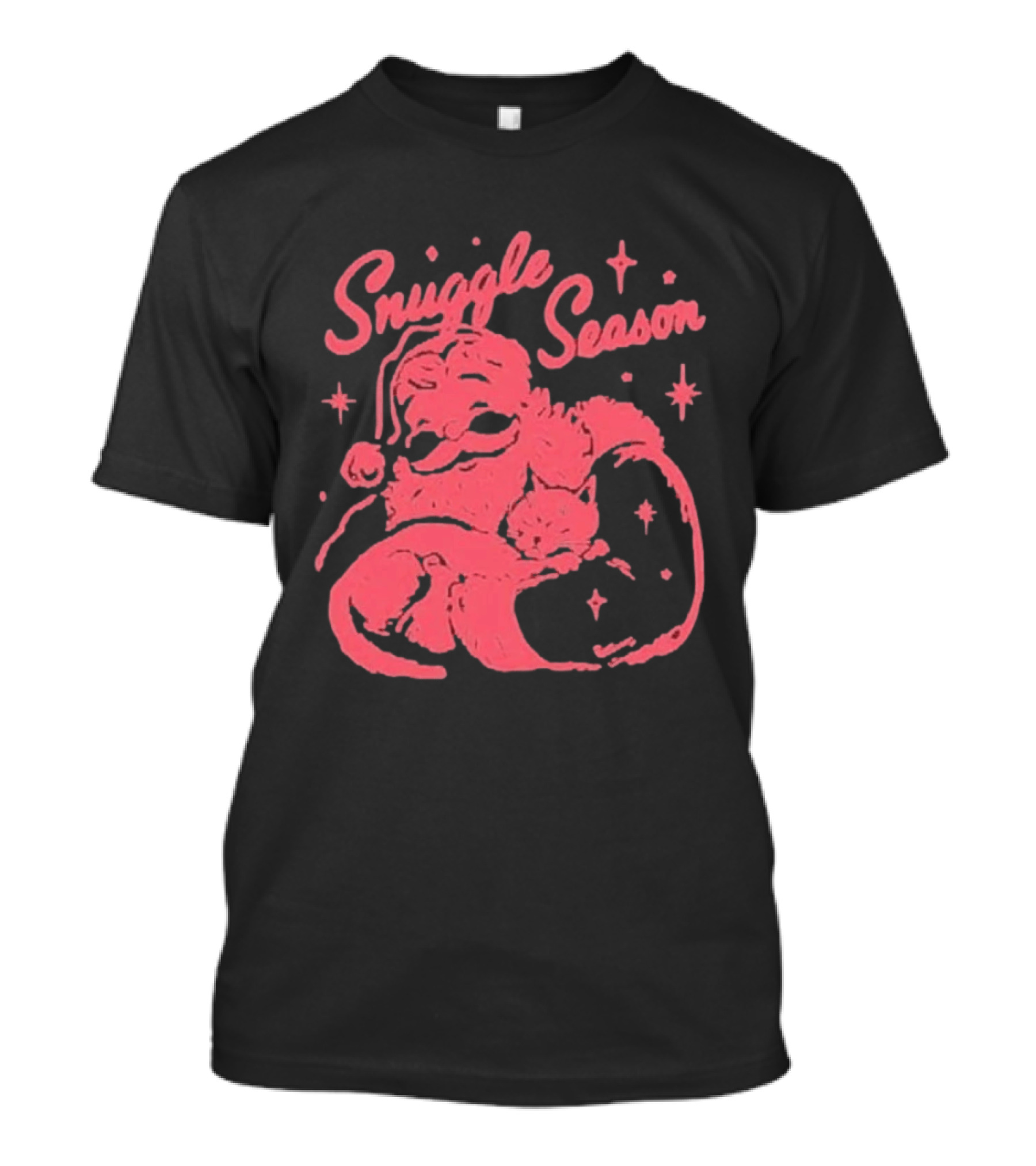 Snuggle Season Santa Claus Christmas Cat T-Shirt
