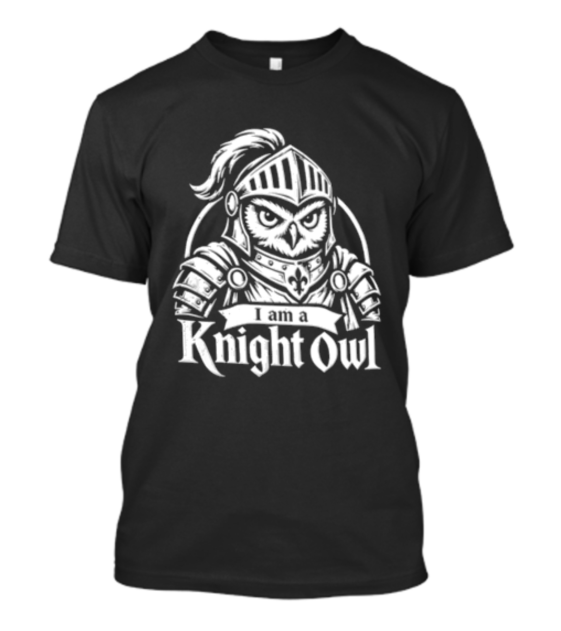 Medieval Knight Owl Armor T-Shirt