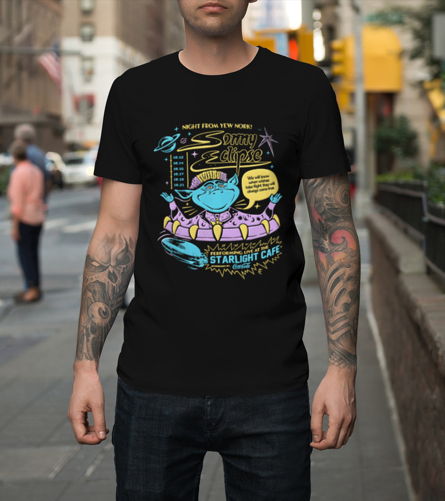 Night From Yew Nork Sonny Eclipse Starlight Cafe T-Shirt