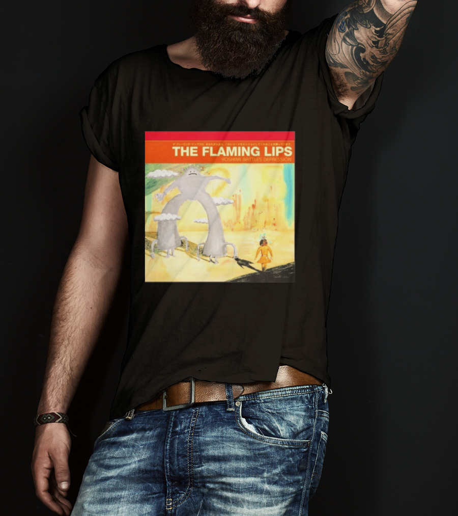 The Flaming Lips Yoshimi Battles Depression Mystery Creature And Girl In Fantasy World T-Shirt