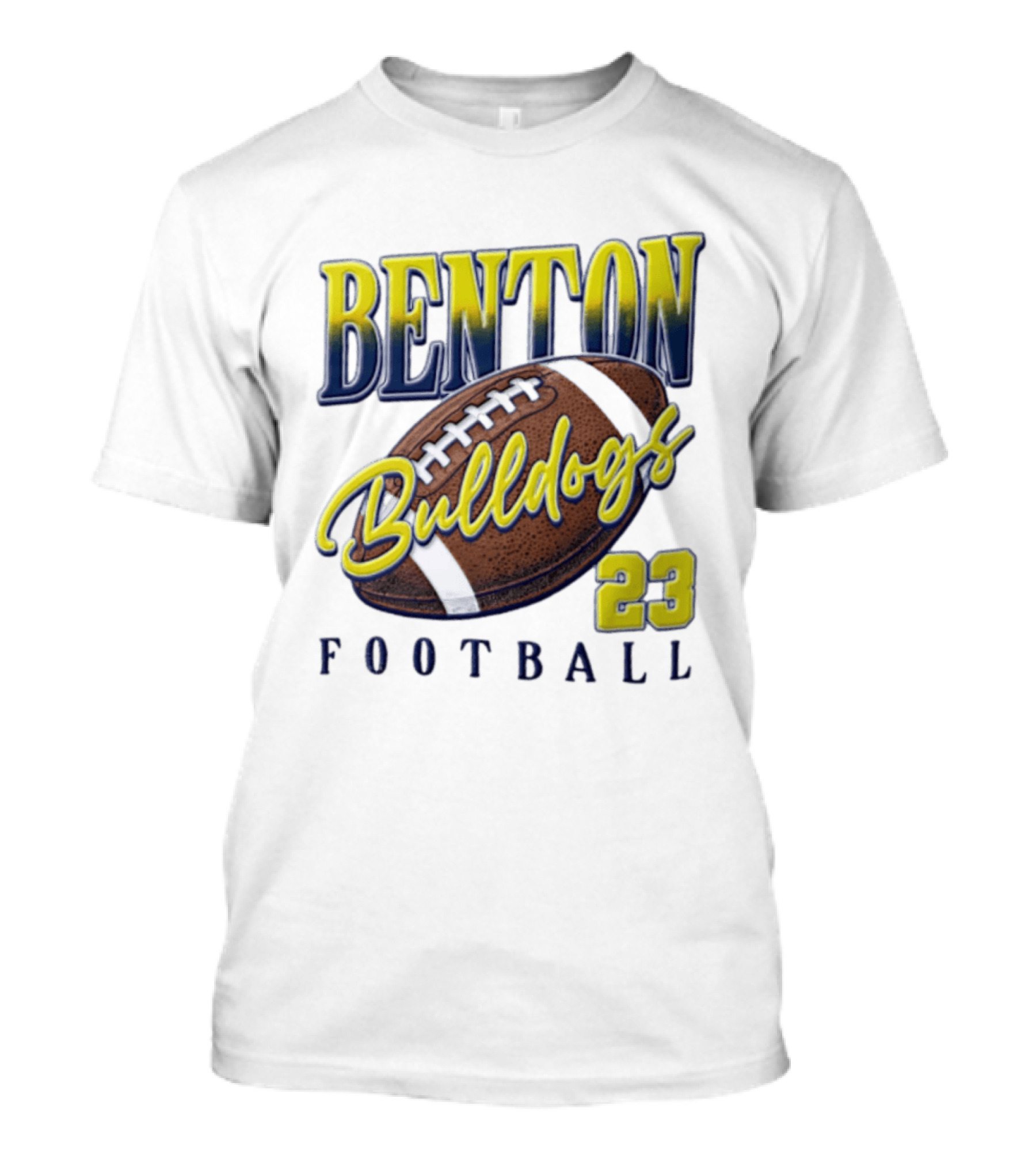 Benton Bulldogs 23 Football Team Spirit Fan Gear T-Shirt