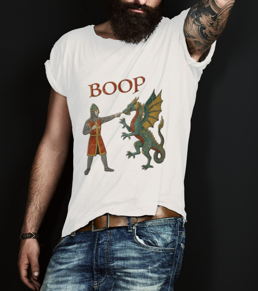 Knight Pointing Boop Dragon Encounter T-Shirt