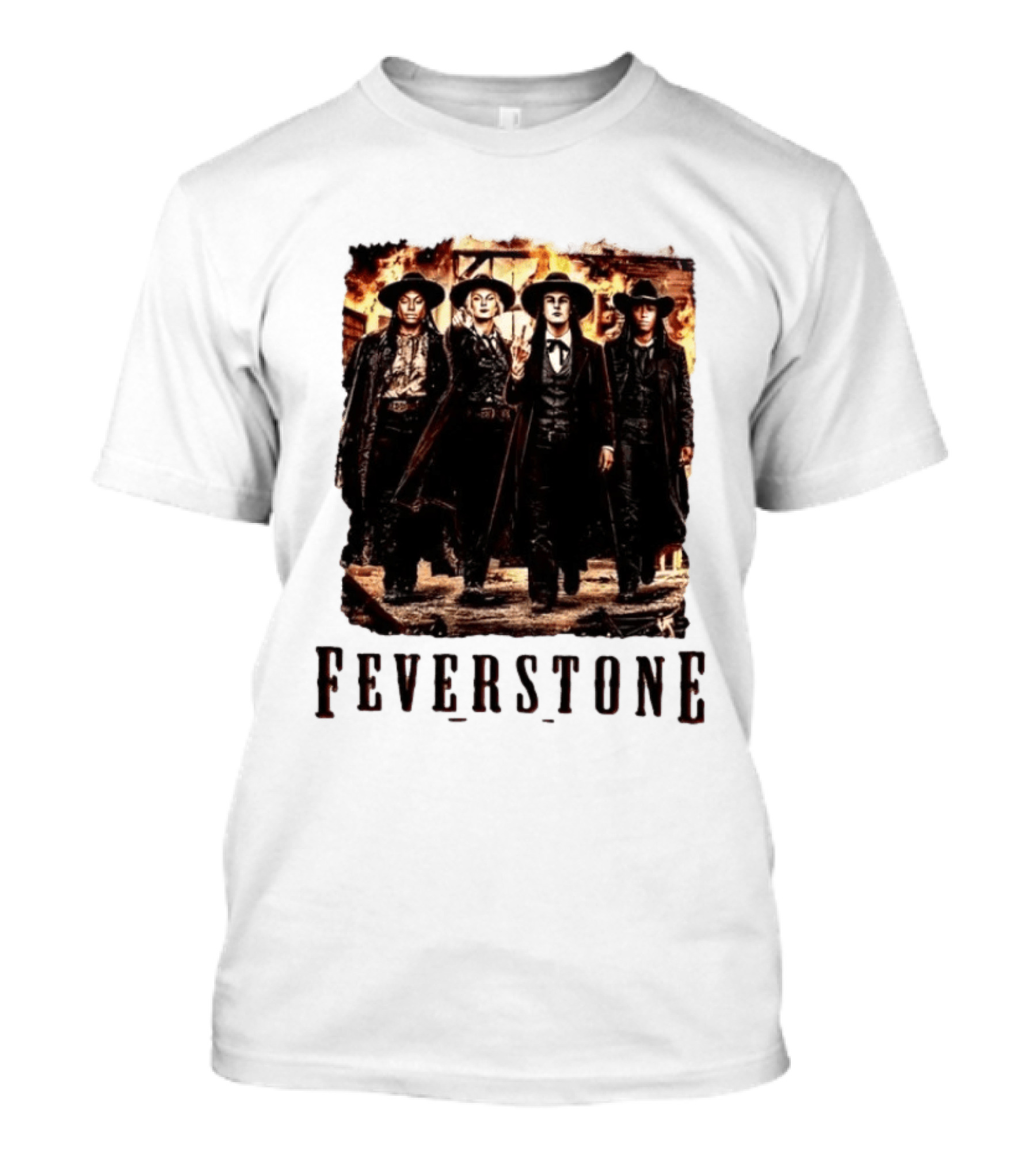 Feverstone Western Outlaw Group Cowboy Gunslinger T-Shirt