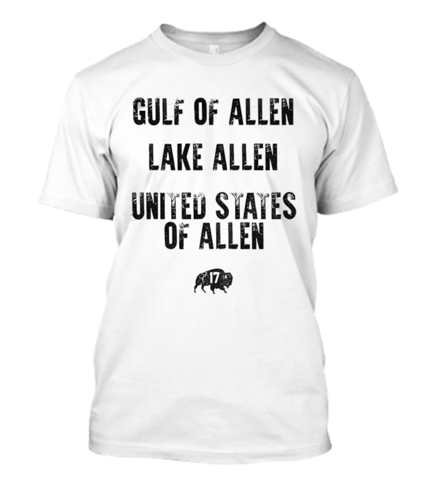 Gulf Of Allen Lake Allen United States Of Allen Bills Buffalo T-Shirt